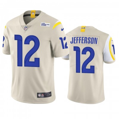 Los Angeles Los Angeles Rams #12 Van Jefferson Men's Nike Vapor Limited NFL Jersey - Bone Men's